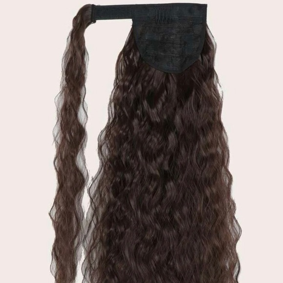 Ponytail NEVER WORN 1pc Long Curly BROWN - Picture 2 of 4